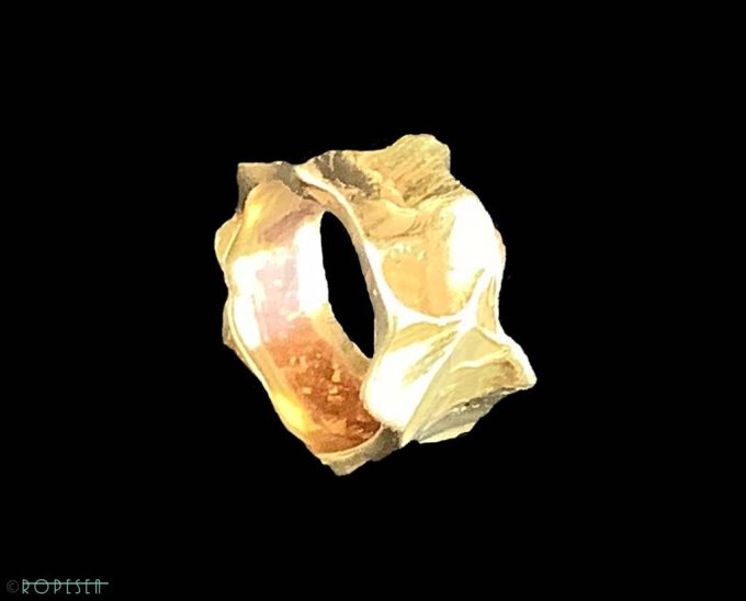 RopeSea handmade sculpted breakwater gold ring jewelry